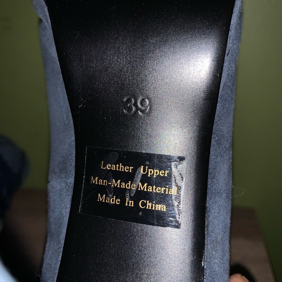 Liliana navy leather heels size 39, BNIB - Picture 5 of 9